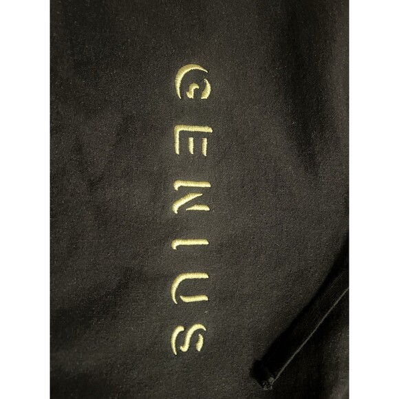Champion X Genius Hoodie Collab Men’s L Black Embroidered Streetwear Classic - Picture 2 of 7